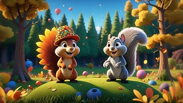 Five Squeaky Squirrels Sort the Colors | Fun Song for Kids | Nursery Rhymes and Educational Songs