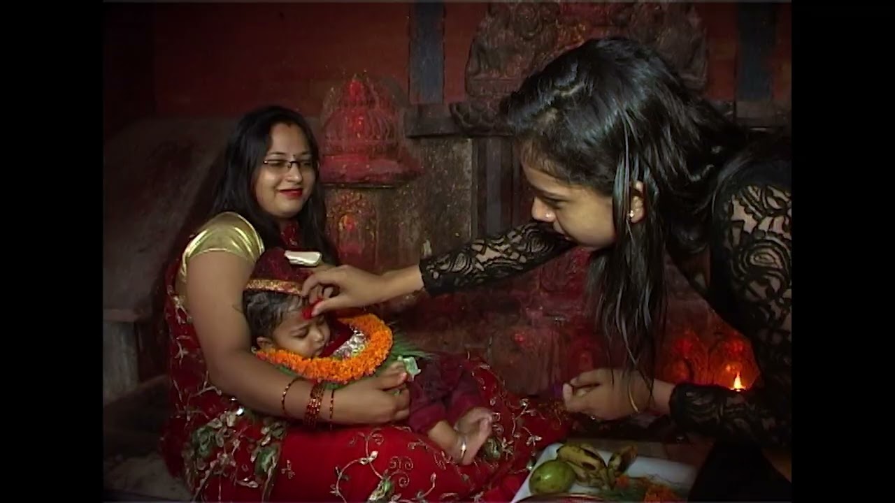 Саурав Дхакал Сын Аарамба Дхакал Аннапрашан Рисовое кормление