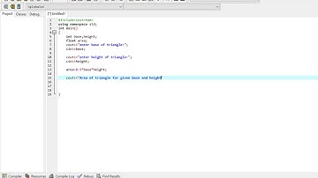 How to calculate Area of triangle in Dev C++ | C++ | Tutorials