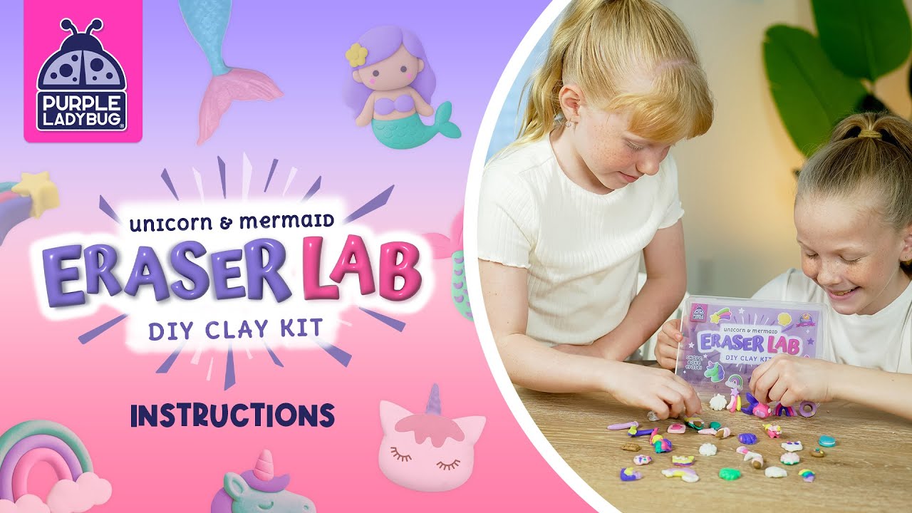 Eraser Lab Unicorn & Mermaid [Instructions] by Purple Ladybug