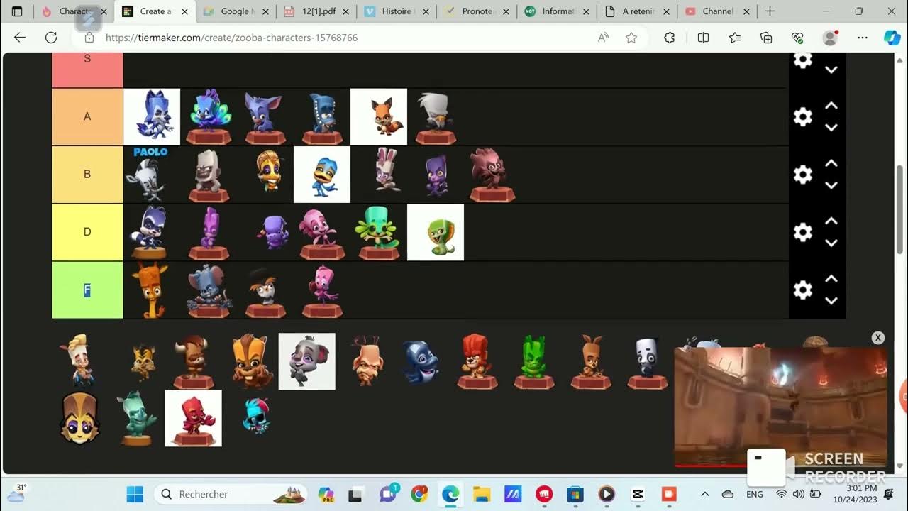 Raking zooba character from best to worst YouTube