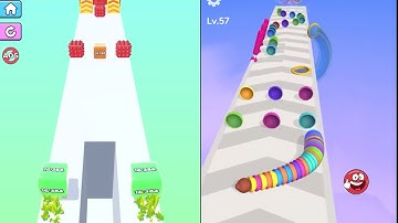 Jelly Run 2048 VS Sluggy Run -  All Levels Gameplay Android,ios
