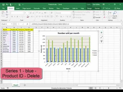 Changing the data series of a chart - YouTube