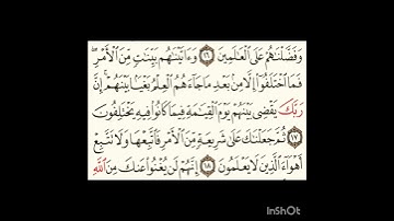 سورة الجاثية ١٧الى١٨ #سورةالفاتحة #اكسبلور #سورةالكوثر #تيك_توك #المصحف #تيك_توك #سورةالاخلاص