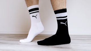 Puma Crew Socks on Feet Review