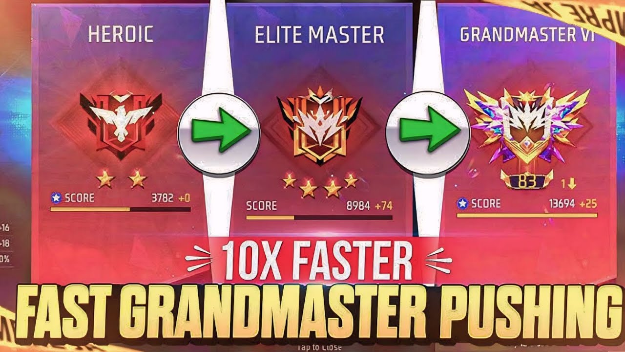 Finally Grandmaster Done!! Free Fire Solo Rank Push Video!! Tips And ...