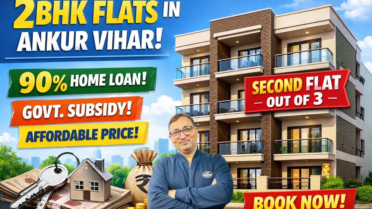 2BHK in DLF Ankur vihar near metro and expressway zero km from Delhi ncr property tour investment op