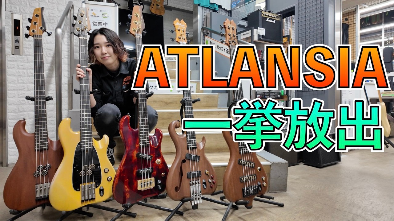 Five ATLANSIA basses with different specifications have arrived