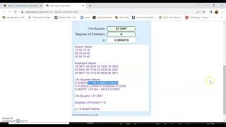 Chi-square online calculator