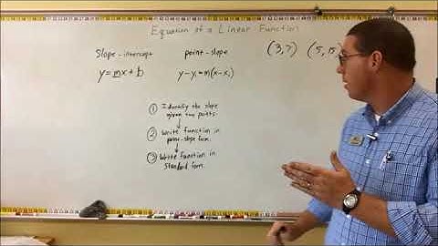 Equation of a Linear Function - Mr. Ryan