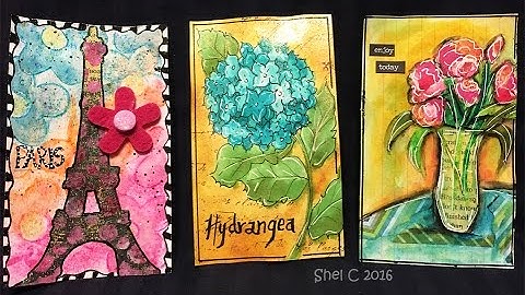 #CACFlowerArt - Index Card a Day (ICAD) Days 13, 14 &15