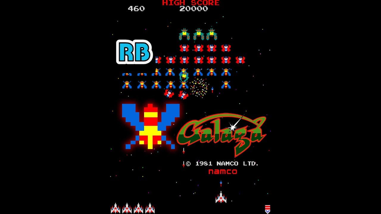1981 60fps galaga bug enemy stop shooting youtube