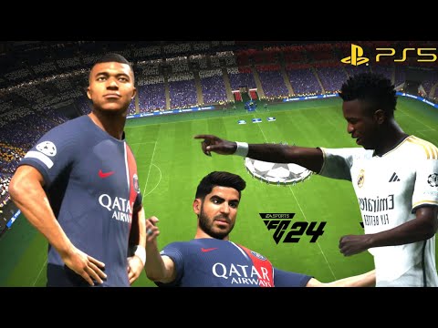 EPC UEFA Champions League Showdown: PSG vs Real Madrid | FIFA 24 PS5 in 4K | ReconGamingUHD