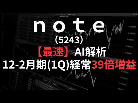 note（5243）【最速】決算短信をAIが解説