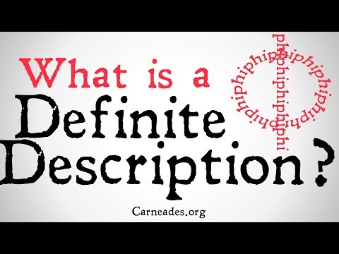 What is a Definite Description? (Philosophical Definition)
