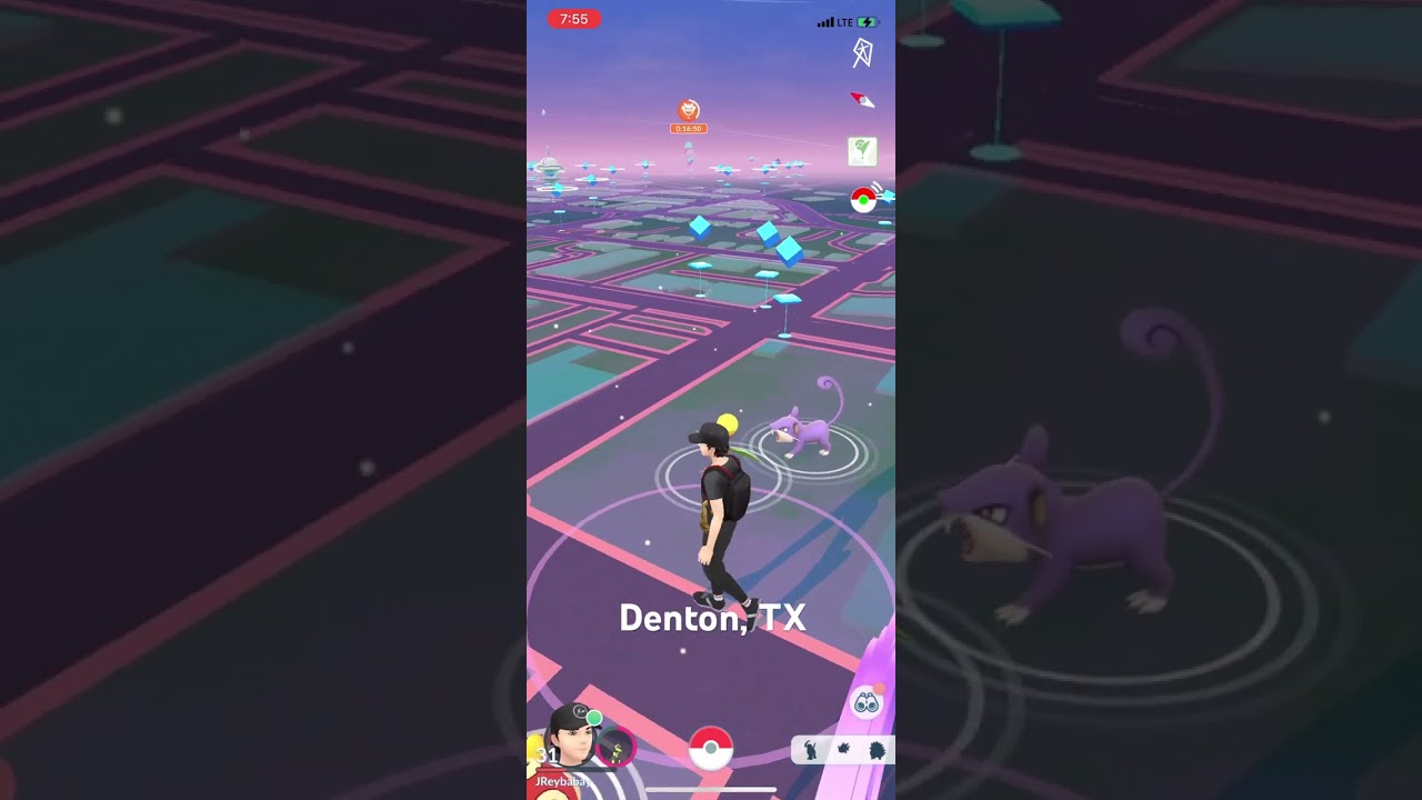 Sea of Pokestops in Denton Texas Pokemon Go