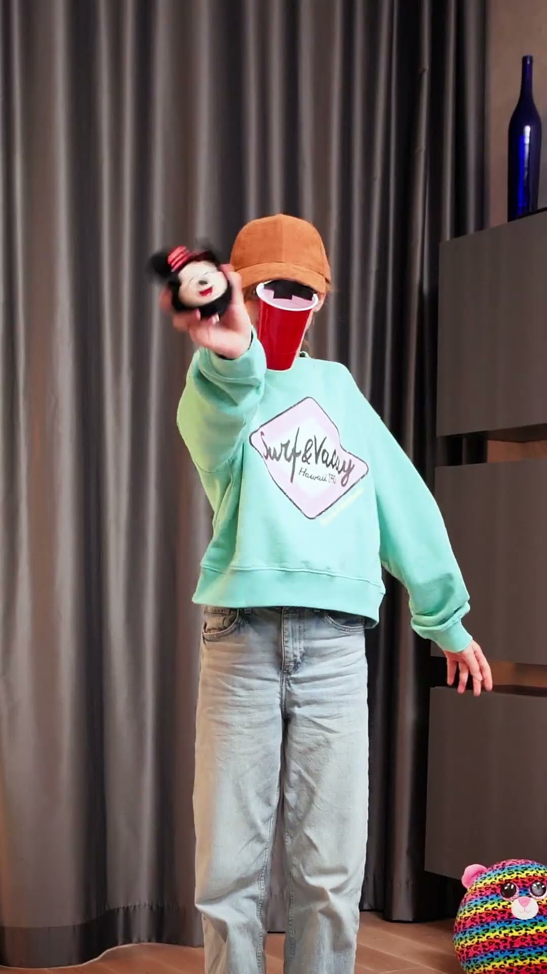 Hop on Bouncer hat catch challenge #ty #beaniebouncers