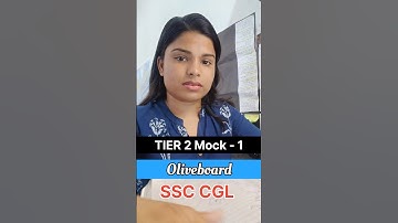OLIVEBOARD ✅ TIER-2 FULL MOCK  🔥 SSC CGL #shortsfeed  #mock #ssc  #sscexam #oliveboardlivemock #upsc