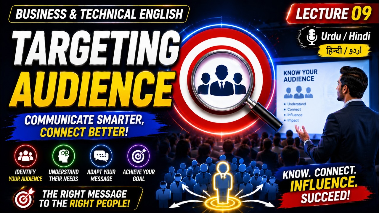 Targeting Audience | Business and Technical English | Lecture 09 | Urdu / Hindi (video lesson)