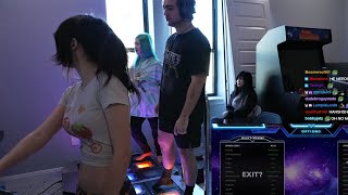 Mizkif Joins Emiru's DDR Stream