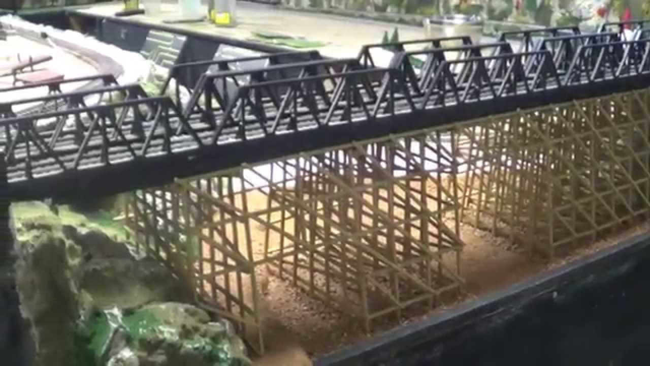 Finished Trestle Bridge" Model Trains Part 38 "D" - YouTube