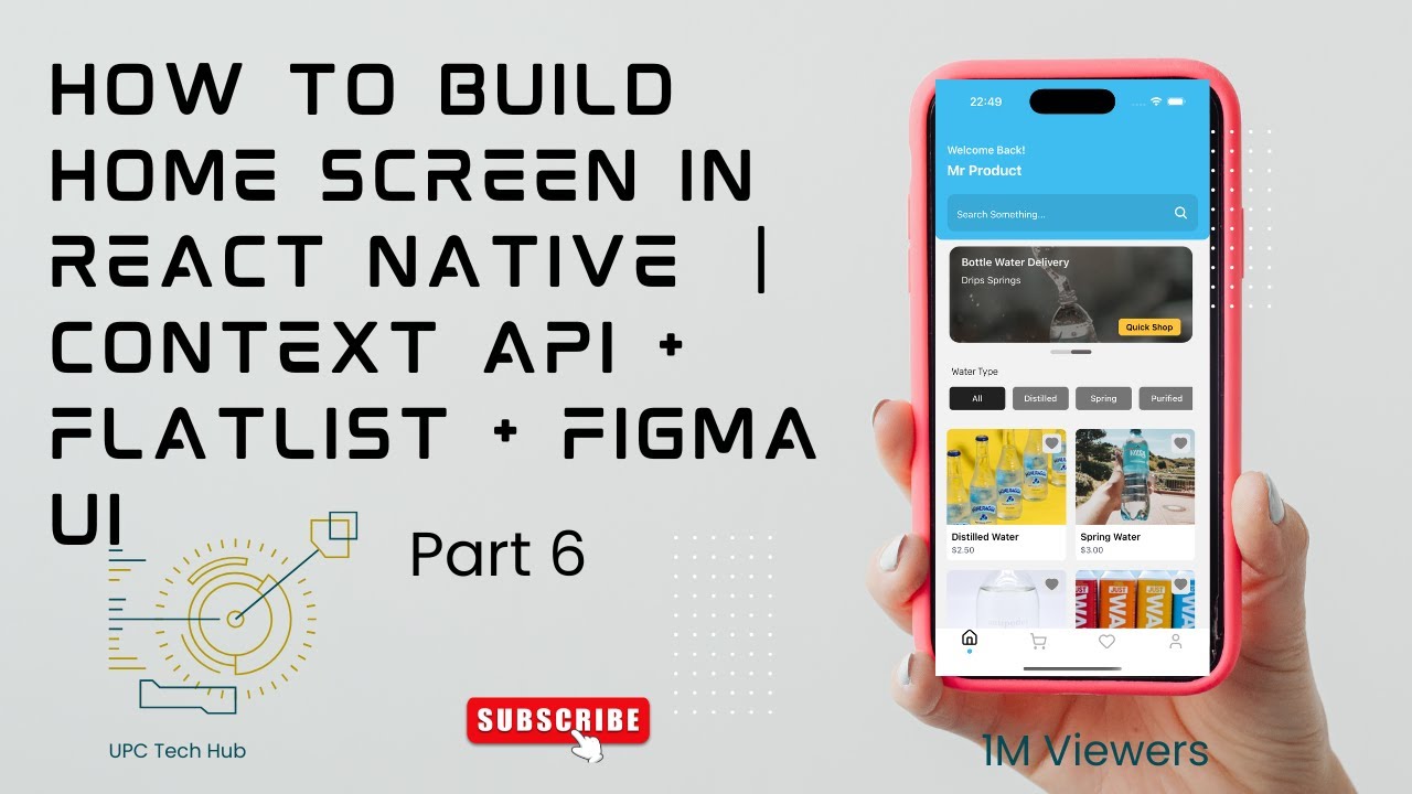 How to Build Home Screen in React Native | Context API+FlatList+Figma ...