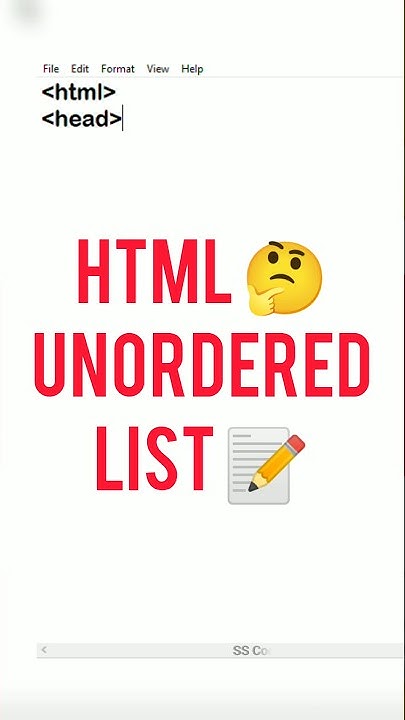 Unordered List in HTML #shorts #html #coding #programming #trending # ...