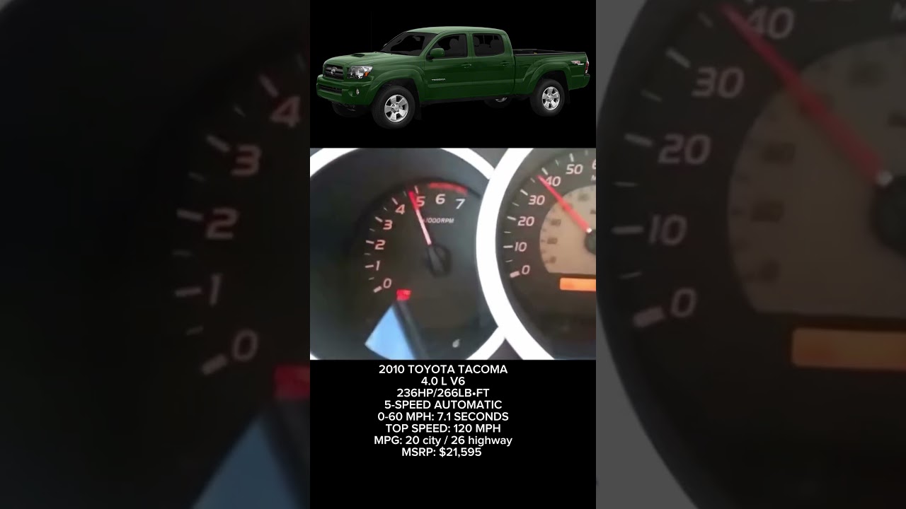 2010 Toyota Tacoma 0-60 MPH 