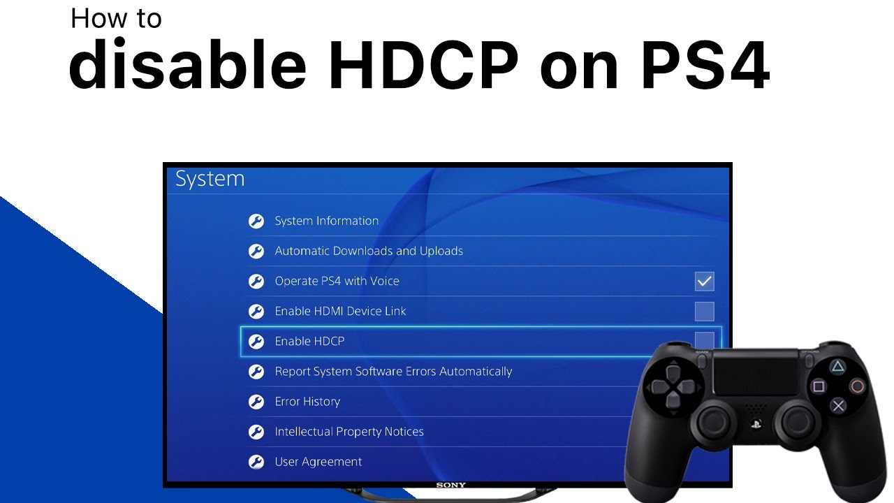 hane Indvandring Nonsens How to disable HDCP on PS4 | SRN Tutorial - YouTube