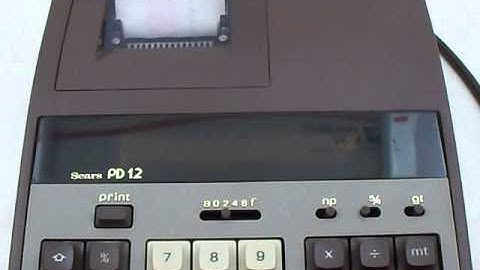 Vintage Sears PD12 Printing Calculator Adding Machine