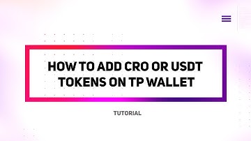How to add CRO or USDT tokens on TokenPocket wallet
