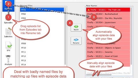 Rename TV Series via Manual Matching