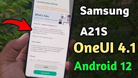 Samsung A21S OneUI 4.1 Android 12 Update Is Almost Here 🔥