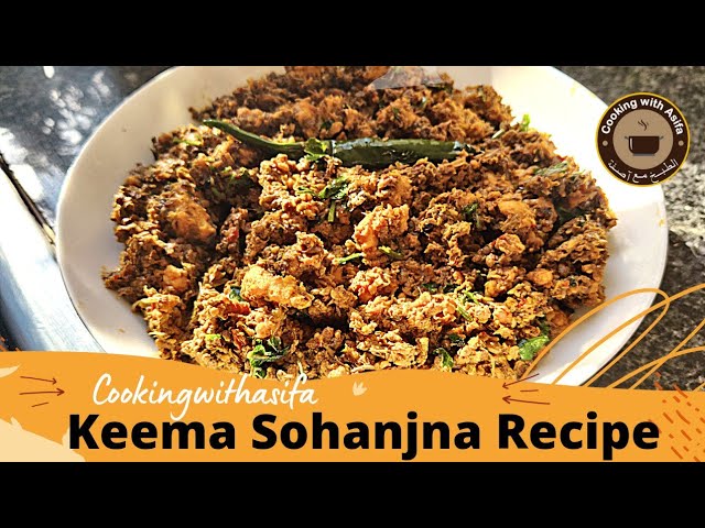 Moringa Recipe, Sohajana Keema in Pure Garlic Powder | Cooking with Asifa