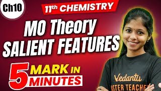 11Th Chemistry Ch 10 - Mo Theory Salient Features 5 Mark In 5 Minutes Shravanee Maam