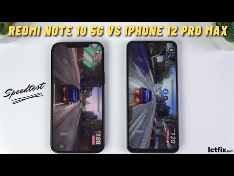 Xiaomi Redmi Note 10 5G vs iPhone 12 Pro Max | Dimensity 700 vs Apple A14 Speedtest, Comparison