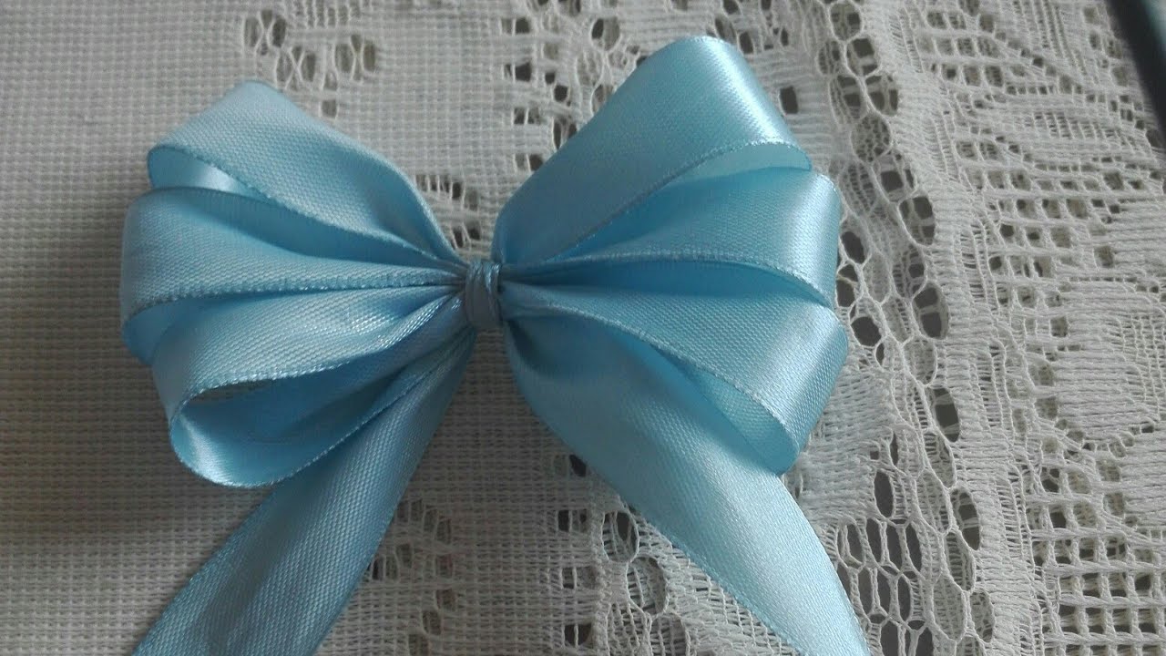 عمل فيونكه من الستان بطريقه سهله جدا