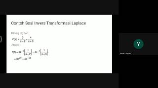 Contoh Soal Invers Transformasi Laplace