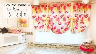 طريقة خياطة ستارة مطبخ بإستخدام مفرش طاولة ..How to make kitchen Shade using Tablecloth