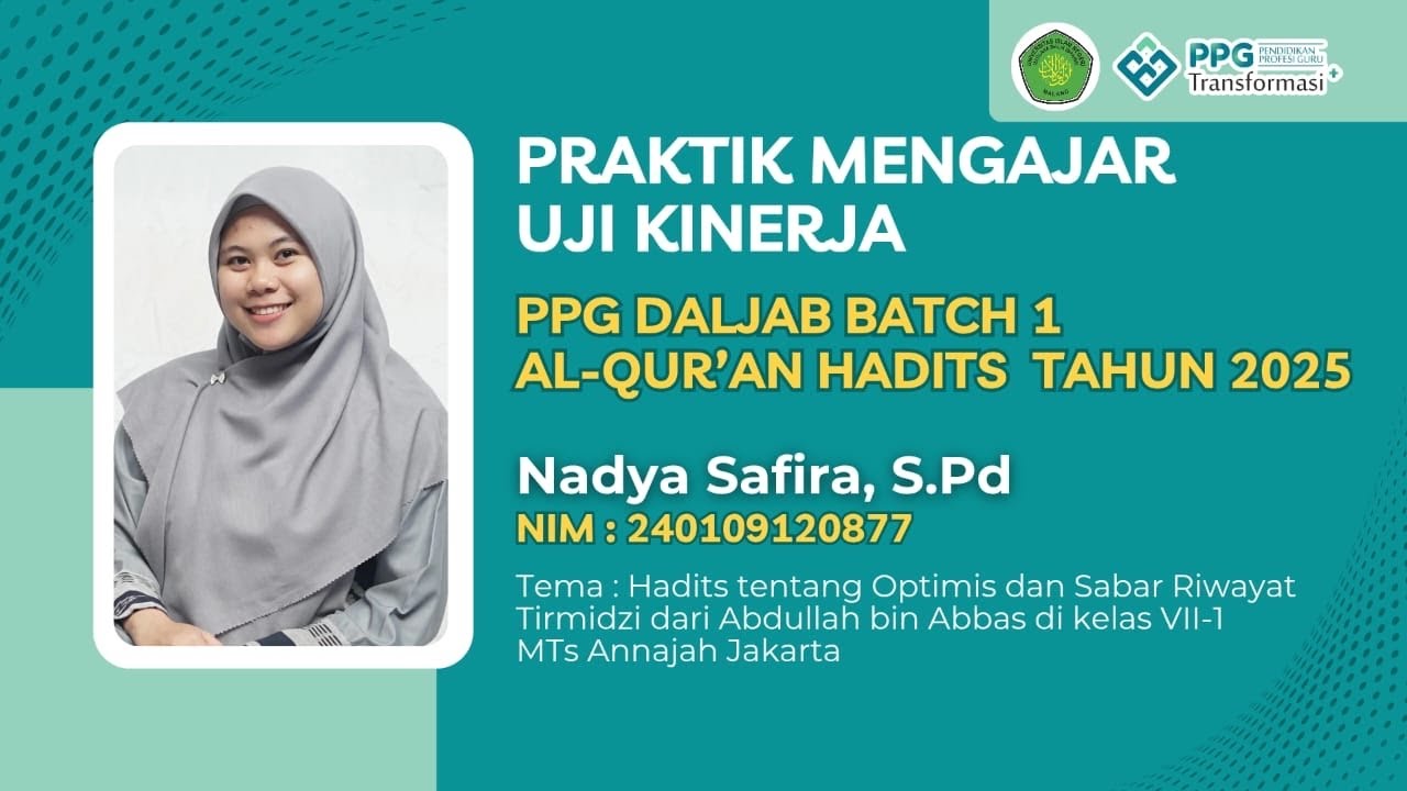 VIDEO PRAKTIK PEMBELAJARAN UKIN PPG DALJAB BATCH 1 TAHUN 2025 LPTK UIN MAULANA MALIK IBRAHIM MALANG