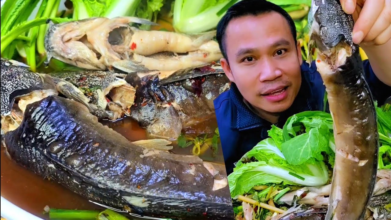 ปลาดุกต้มน้ำปลาร้า ใส่ผักขะแยงหอมๆแซ่บๆ