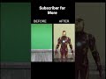 Iron Man Suit effect Before/After #Shorts