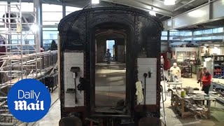 Train from Winston Churchill's final journey restored in Shildon - Daily Mail