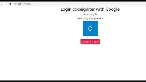 Login CodeIgniter Google Plus