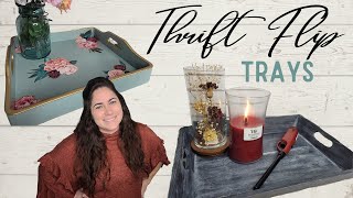 Thrift Flip Serving Trays | Thrift To Treasure | Serving Tray Makeovers | Sofa Trays