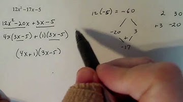 Factoring Example 3: How to Factor a Trinomial using an Algorithm