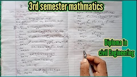 partial derivative, diploma in engineering mathematics 3rd semester