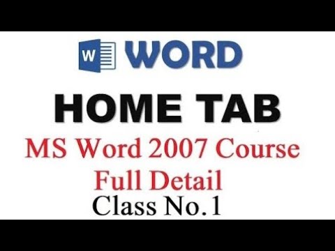 Home Tab Ms Word Class No 1 Full Detail Must watch - YouTube