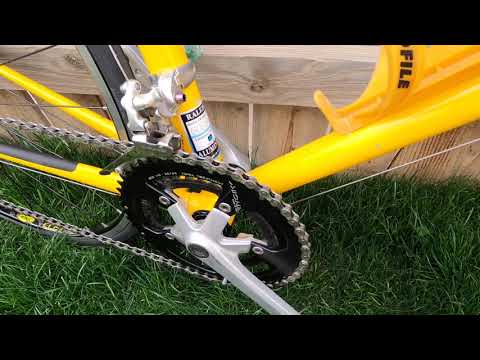 1988 Raleigh Technium tri-lite by Scott Tinley yellow road bike