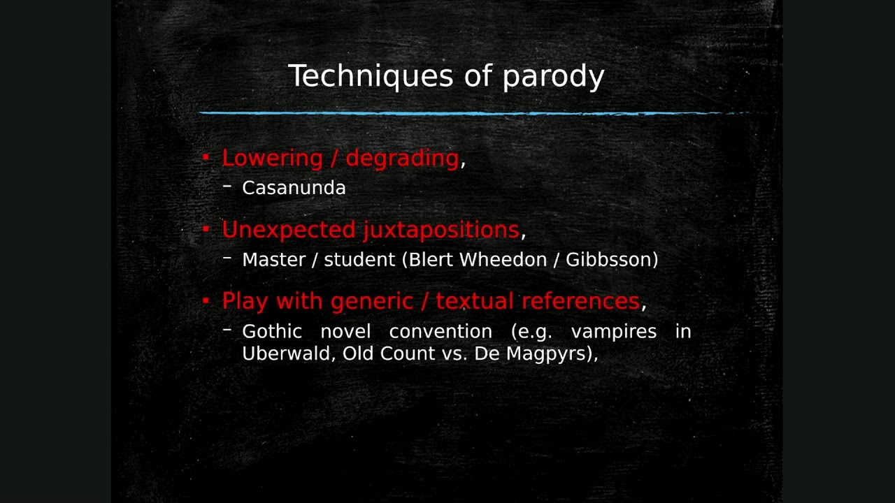 Humour, parody and satire in Terry Pratchett's Discworld novels